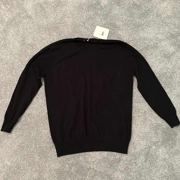 The Row Rose Cashmere Sweater Top, Bark Melange - Picture 2 of 7